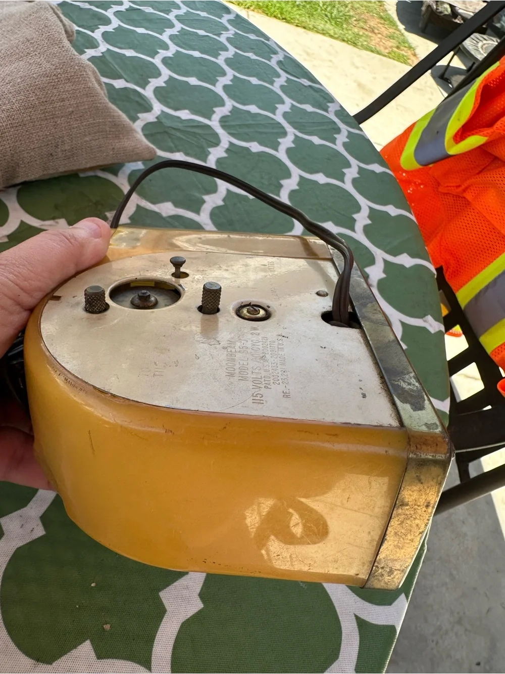 Yellow Retro Table Clock - Midcentury Style